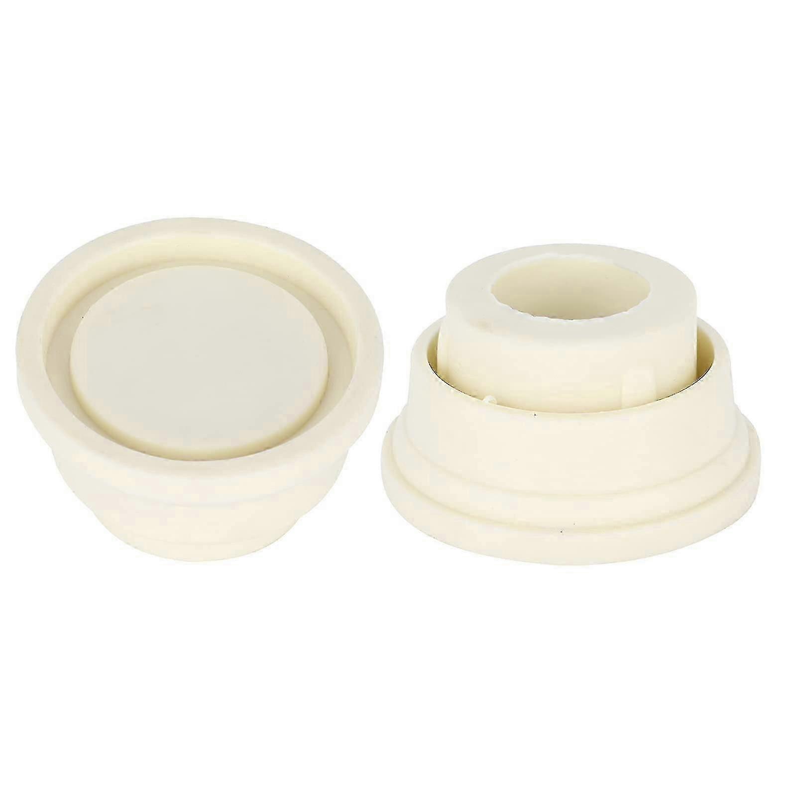 2 Pieces Pool Ladder Buffer Inground Pool Ladder End Caps White Rubber Bumper Set For Swimming Pool Ladders Universal Spare Parts-Yvan