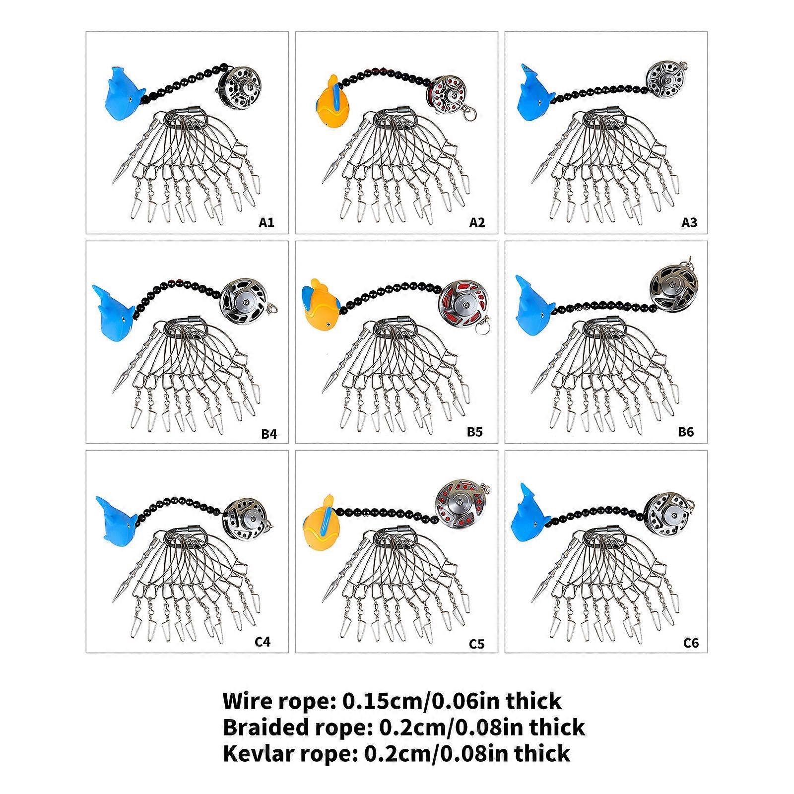 Float Fishing Stringer Live Fish Lock Fivelas de bloqueio de pesca portátil com 10 snaps Live Fish Stringer Lock Fivelas