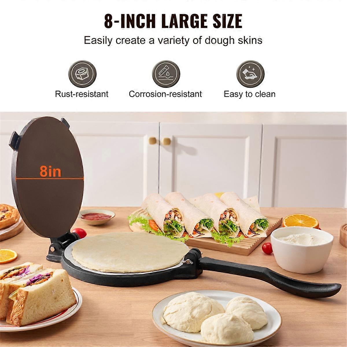 Cast Iron Tortilla 8 Inch and Tortilla Maker