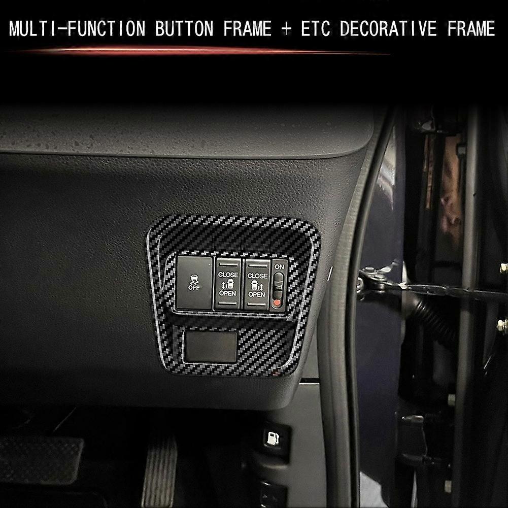 RHD Car Multifunction Button Trim Cover for Carbon Fiber