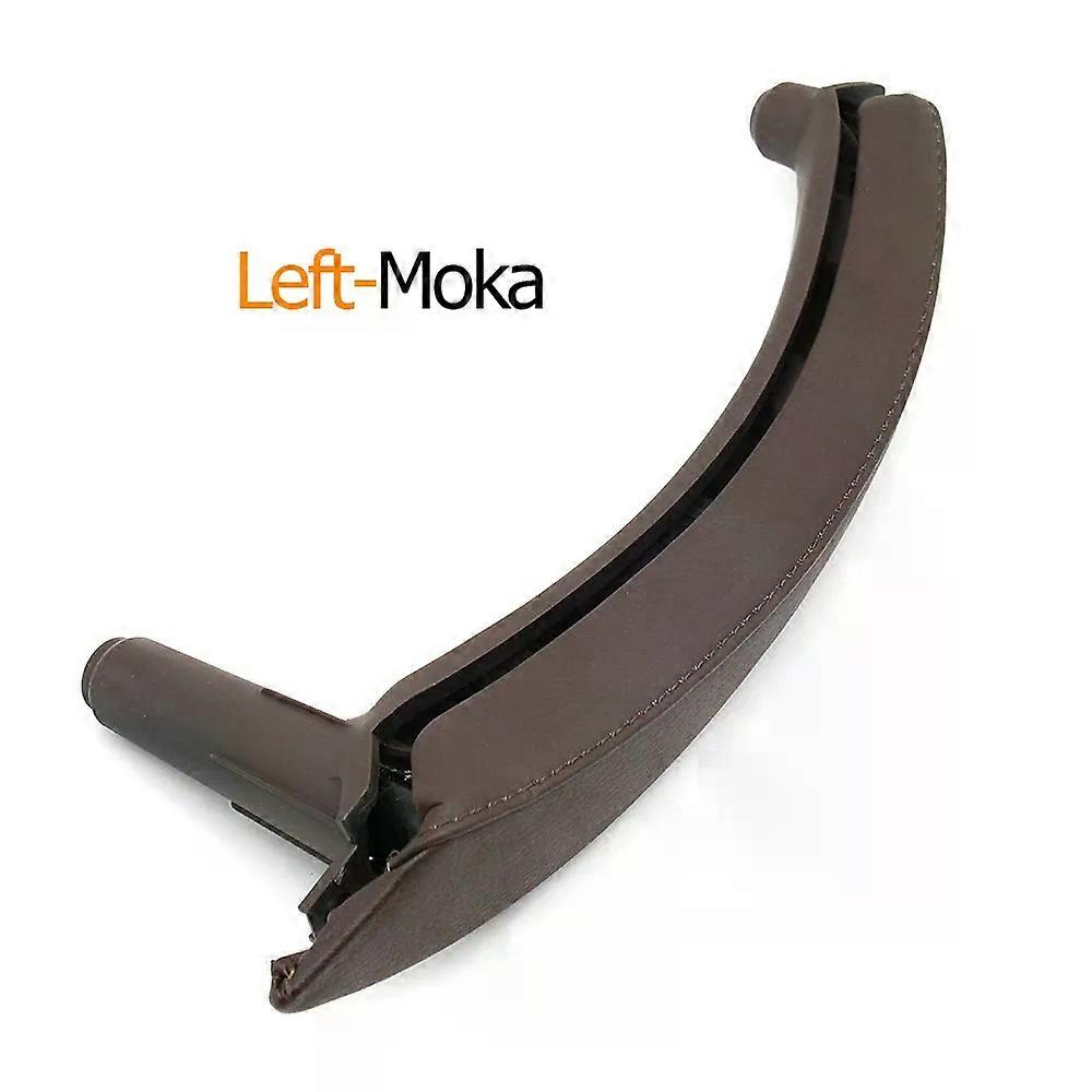 Interior Car Left Right Passenger Door Pull Handle with Leather Cover Trim Replacement compatible for   X5 X6 E70 E71 E72 2007-2013