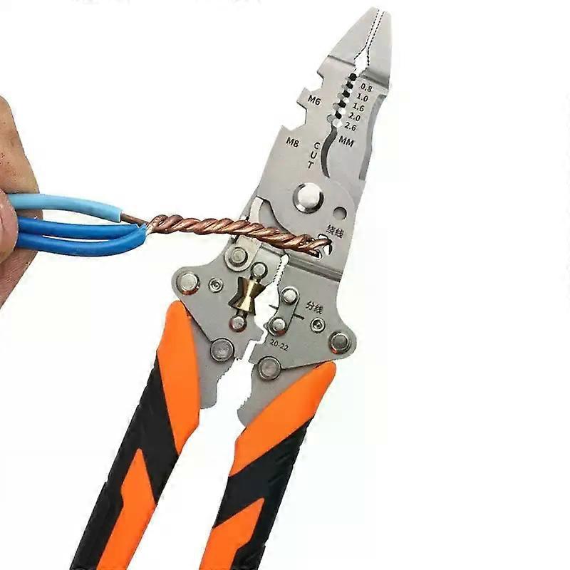 Multifunctional Folding Wire Stripper Multi-Function Folding Pliers 14 In 1 Cable Cutter Pliers Professional Electrician Tool