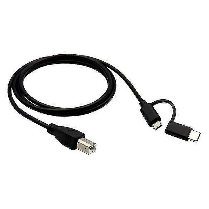 Smartphone to Printer OTG Cable - Micro USB & Type C to USB-B Cord for Data Transfer1.5m SZRH