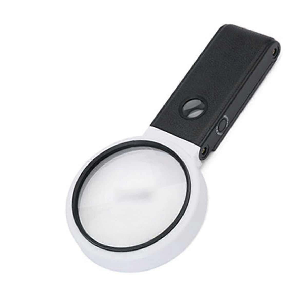 1 Kit Folding Mini Hand Microscope for Jewelers with 6X 25X Magnification