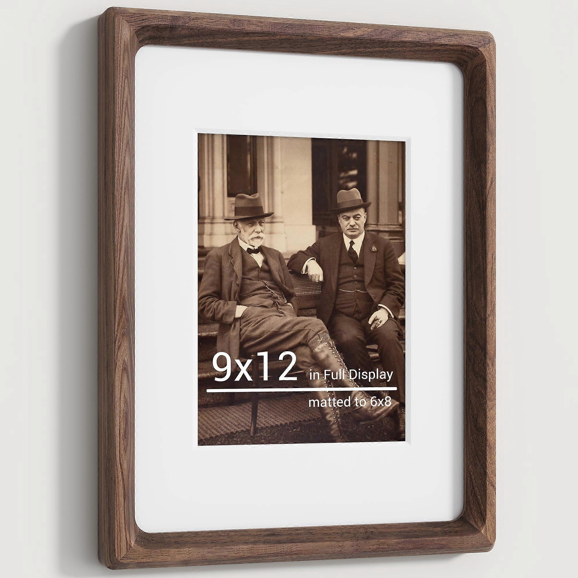 1 Frame Natural Walnut Original Wood Hand Crafted Picture Frame for Graduation Display 9x12