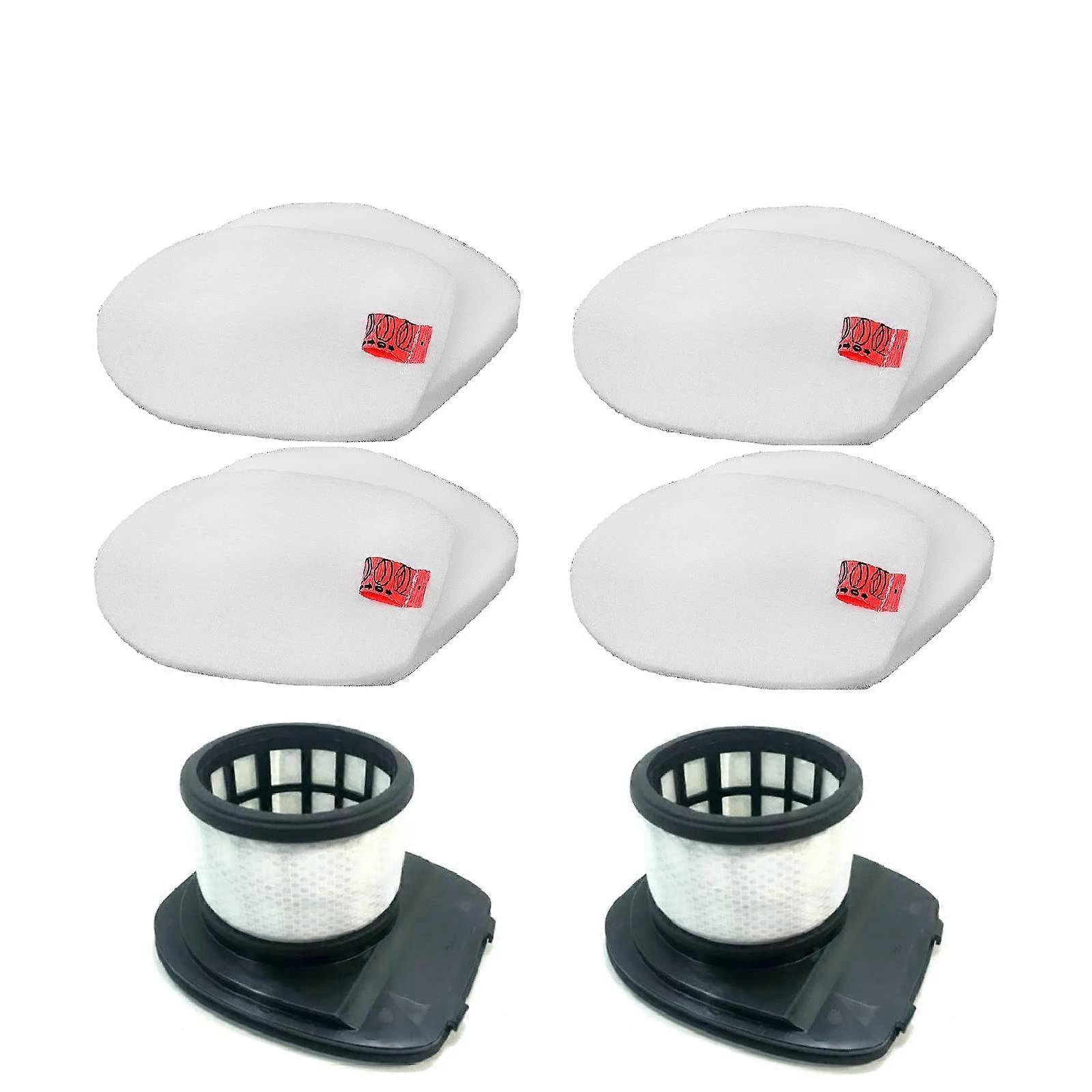 6Pcs Post Filter Replacement Kits for Shark UZ145 IZ140 IZ140C IZ141C IZ142 IX140 IX141 IX142 Vacuum Cleaner, 2 Hepa Filter, 4 Sets Foam & Felt Filter