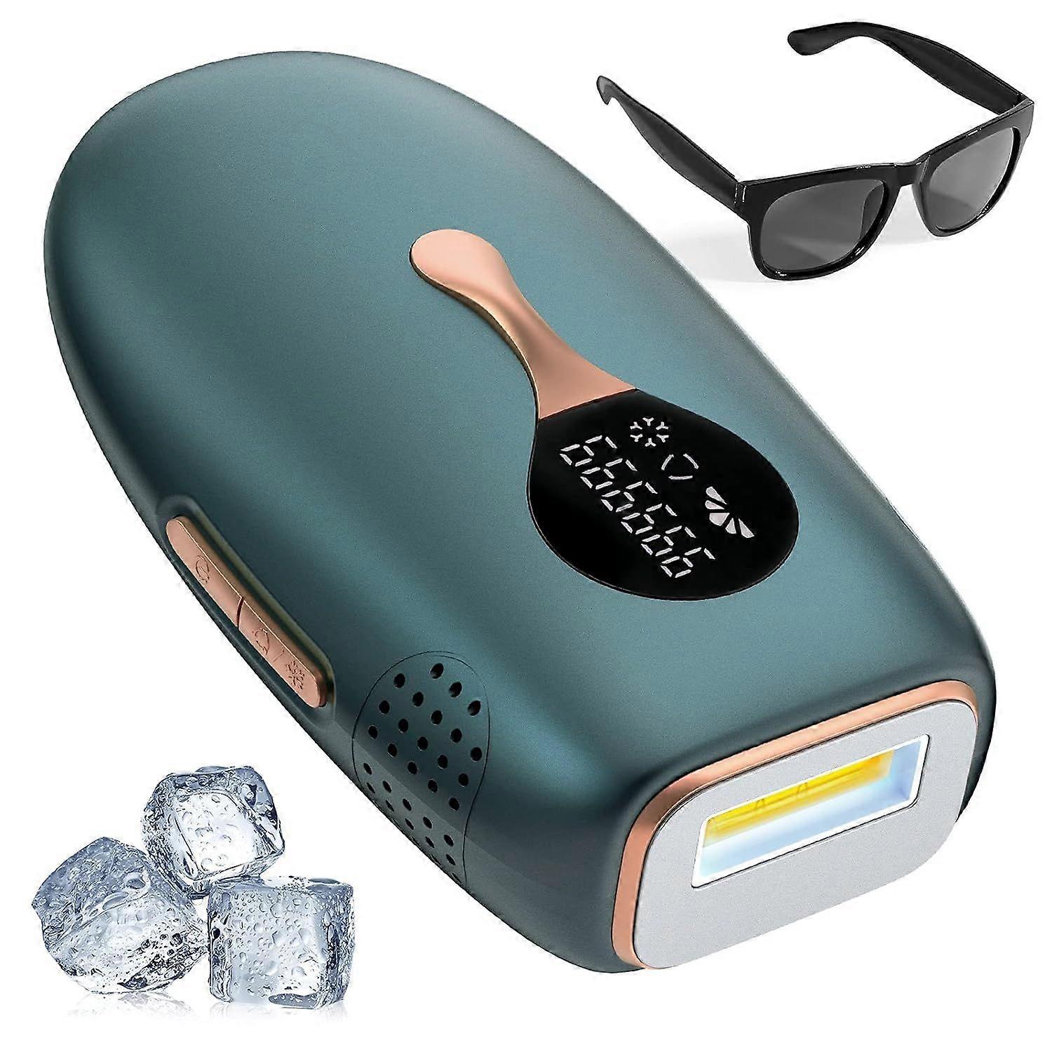 IPL Hair Removal with Cooling System, Permanent Hair Removal Device for Women and Men, Painless Hair Remover Upgraded to 999999 Flashes for Face Arm A