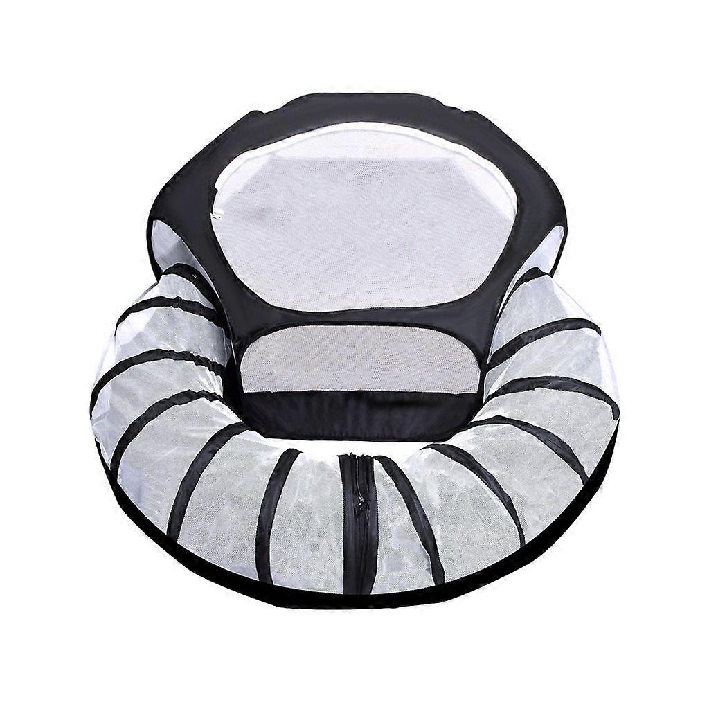 Foldable Pet Exercise Playtent with Tunnels for Hamsters Rabbits Pet Playpen