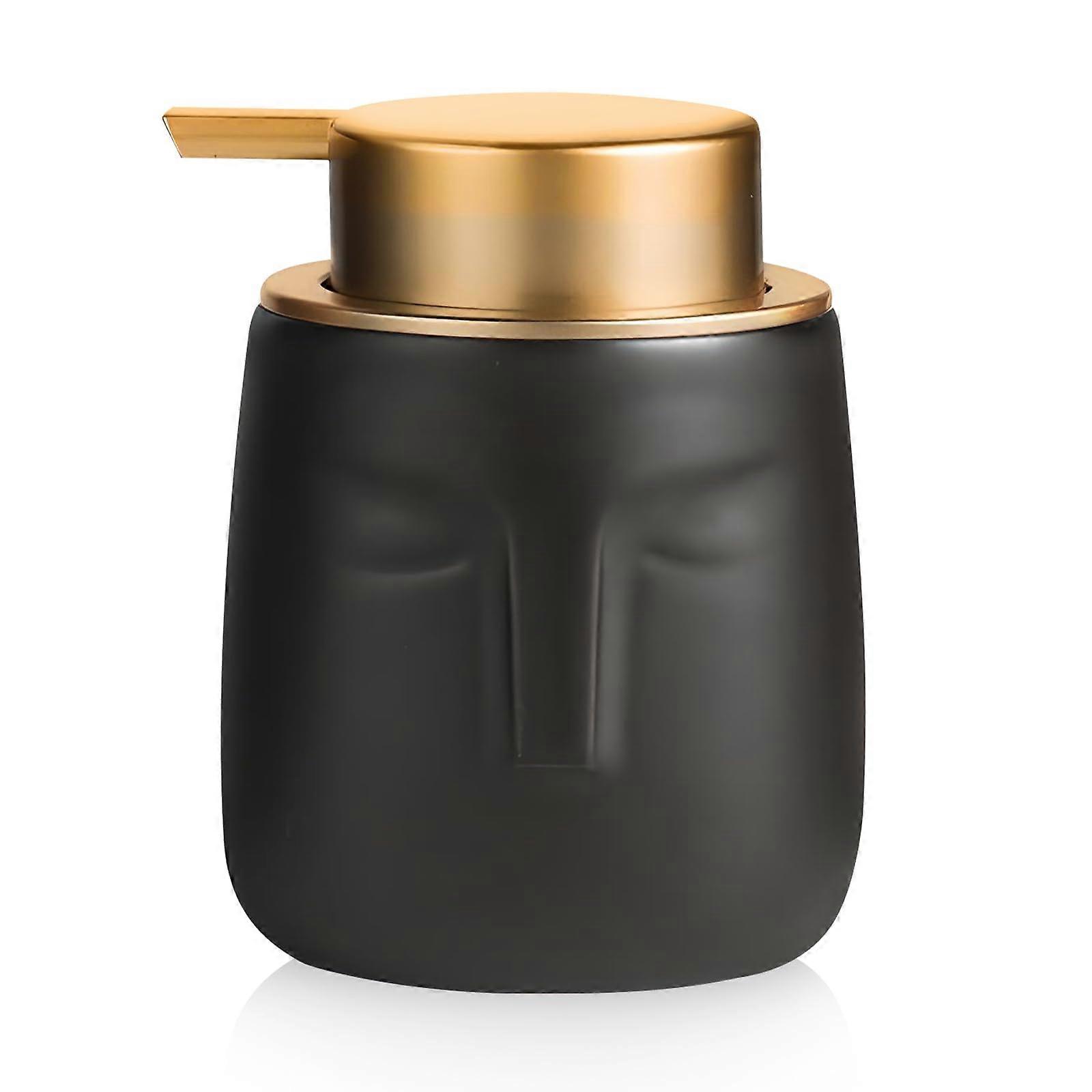 Modern Ceramic Soapy 11.8oz Unique face -shaped Hand liquid bottles Pump can be re -filled