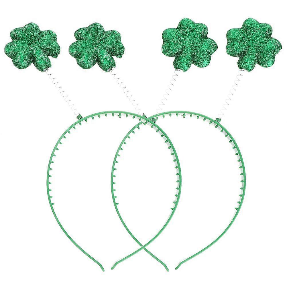 2 Stück St. Patrick's Day Kleeblatt Stirnbänder Kleeblatt Kopfbedeckung Festival Party Kopfschmuck