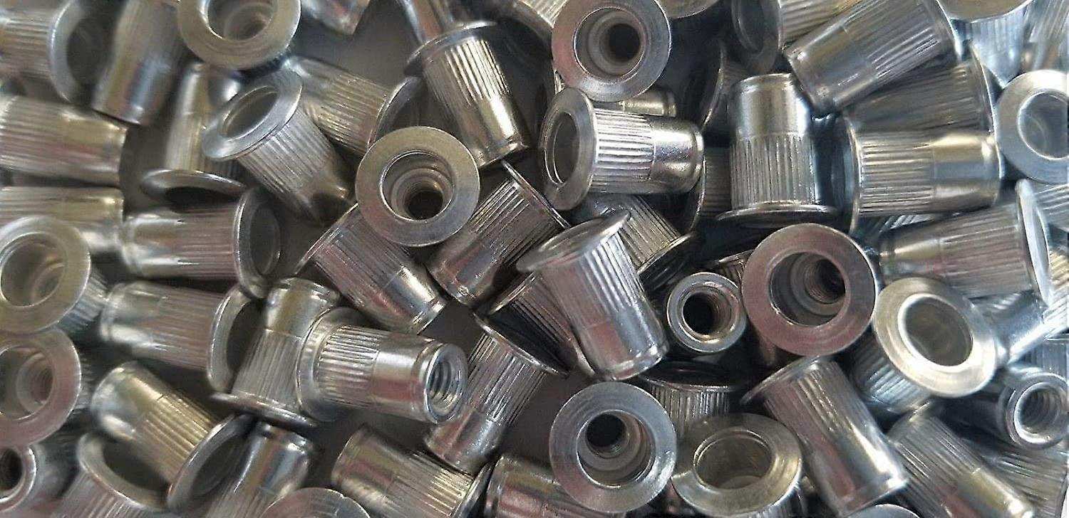 Nutsert 8-32 Aluminum Flange Rivet Nut, Rivnut, Pack Of 100