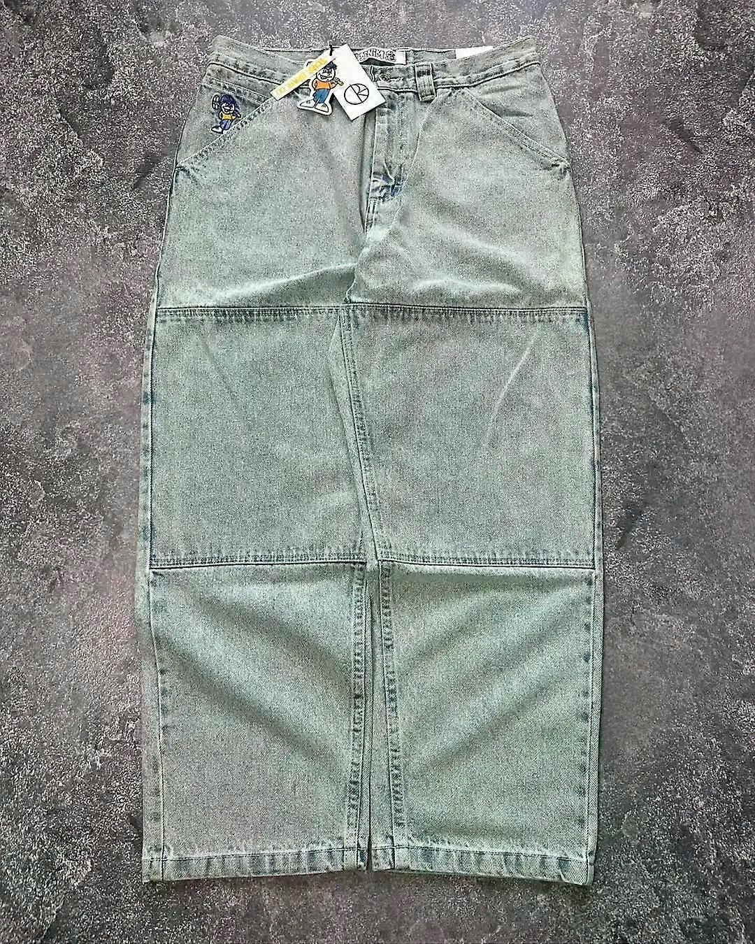 SSimple קלאסי רטרו שטוף ומצוקה רחבים ג'ינס נשים Y2k סגנון קוז'ואל ישר מכנסיים אופנה זוג מכנסיים