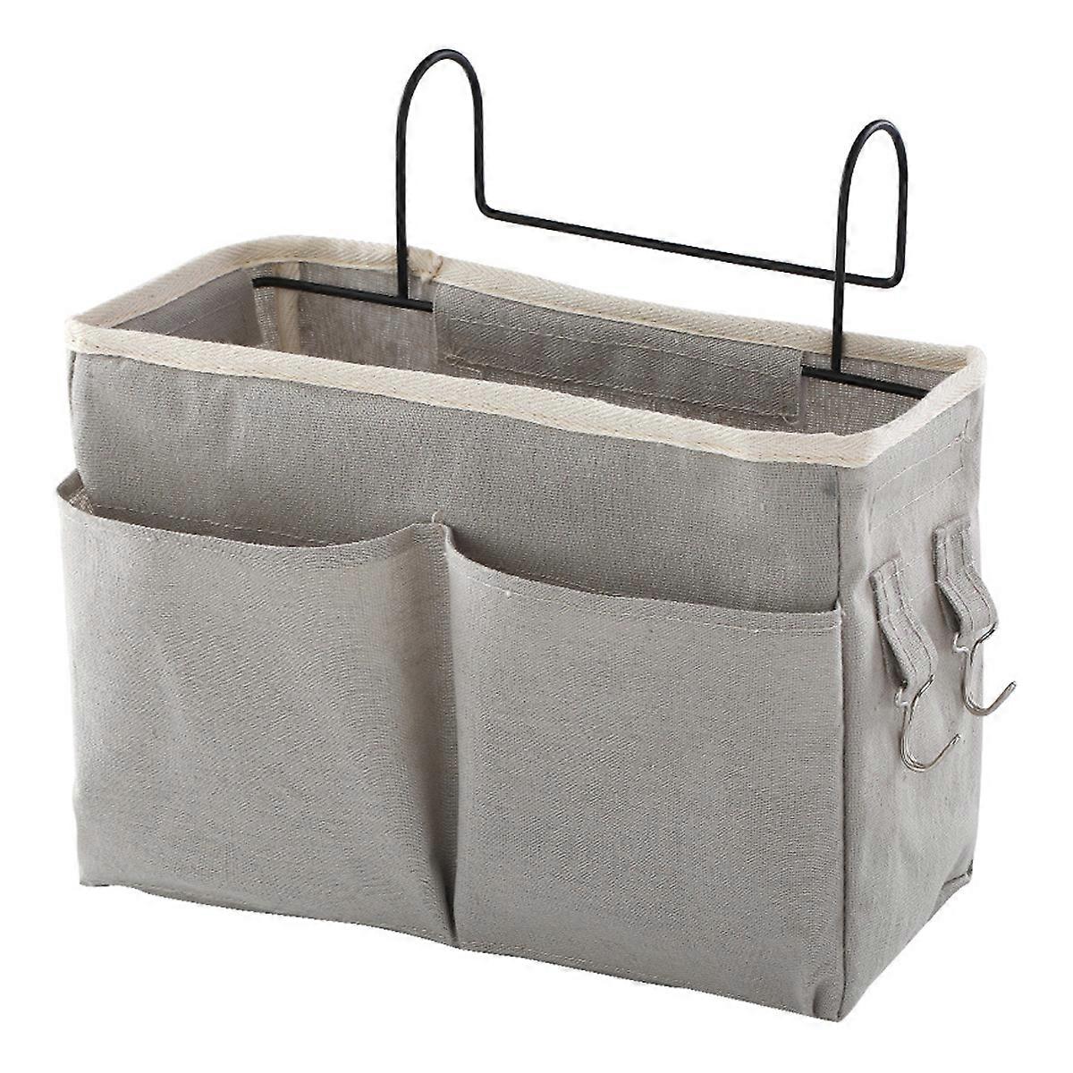 1pcs Bedside Storage Caddy / Bedside Hanging Storage Bag for Headboards (grey/white/pink/dark blue)