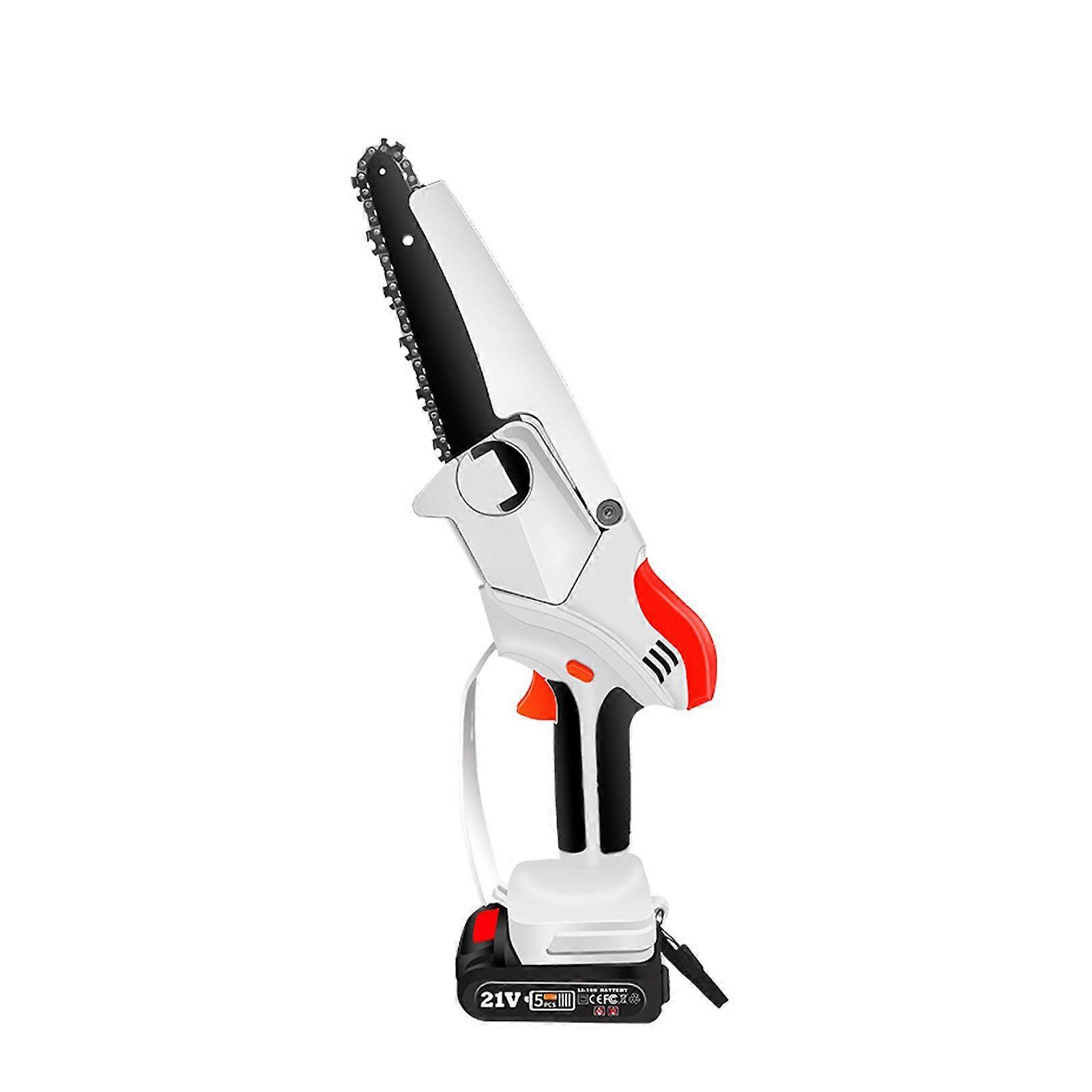 Mini Chainsaw 6-Inch with 1/ 2 Battery, Cordless power chain saws with Security Lock