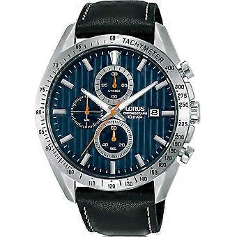 Lorus Reloj Chrono RM311HX9 Hombre de piel de becerro negra