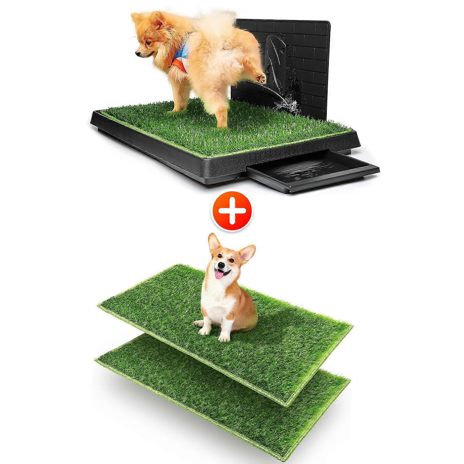 Dog Grass Pad Tray with 2PCSReplacement Grass
