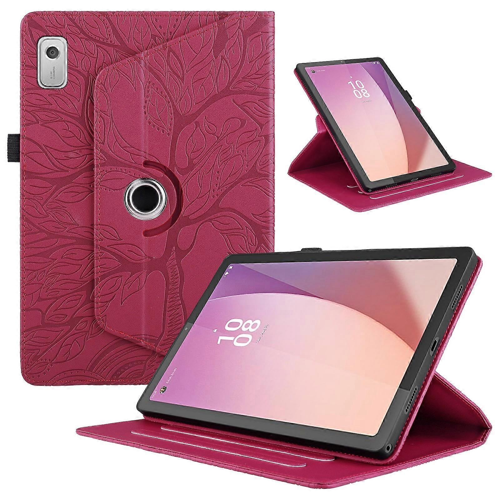 Tree Life Embossed Rotation Leather Tablet Case