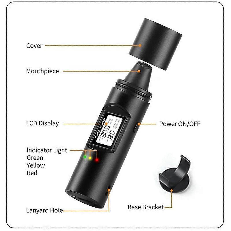 Digital Alcohol Tester Accurate Professional Electronic Breathalyzer Alcohol Test Tools A
