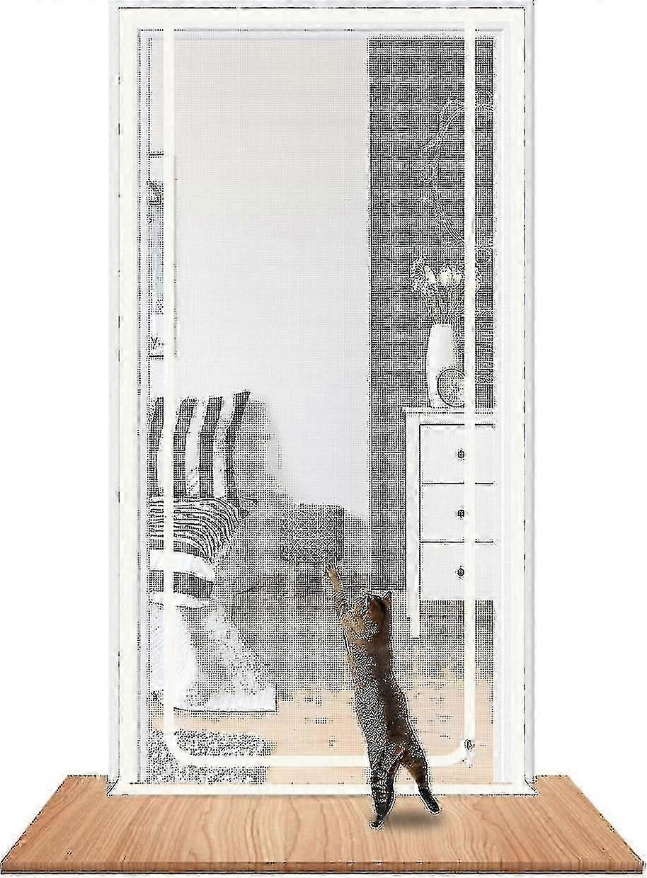باب يناسب حجم الباب 90 سم × 210 سم ، باب شاشة الحيوانات الأليفة السميك للخدمة الشاقة للكلاب القطط البعوض ، مناسب لغرفة المعيشة ، غرفة النوم ، المطبخ ، الفناء ، كور