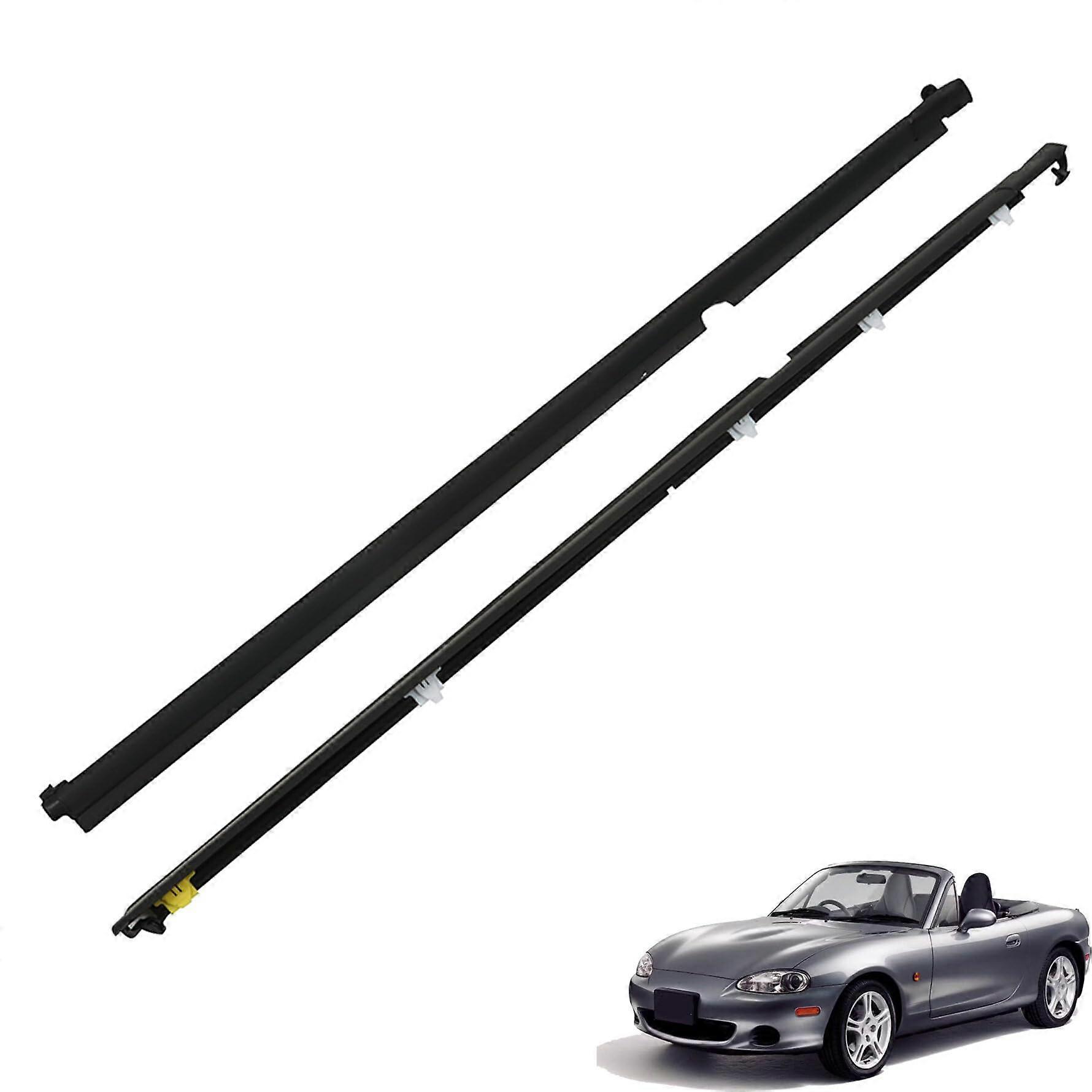 2Pcs Door Glass Window Weatherstrip Seals Left Right Replacement for 19902005 Miata MX5 Convertible 2Door NA0158810F NA0159810F