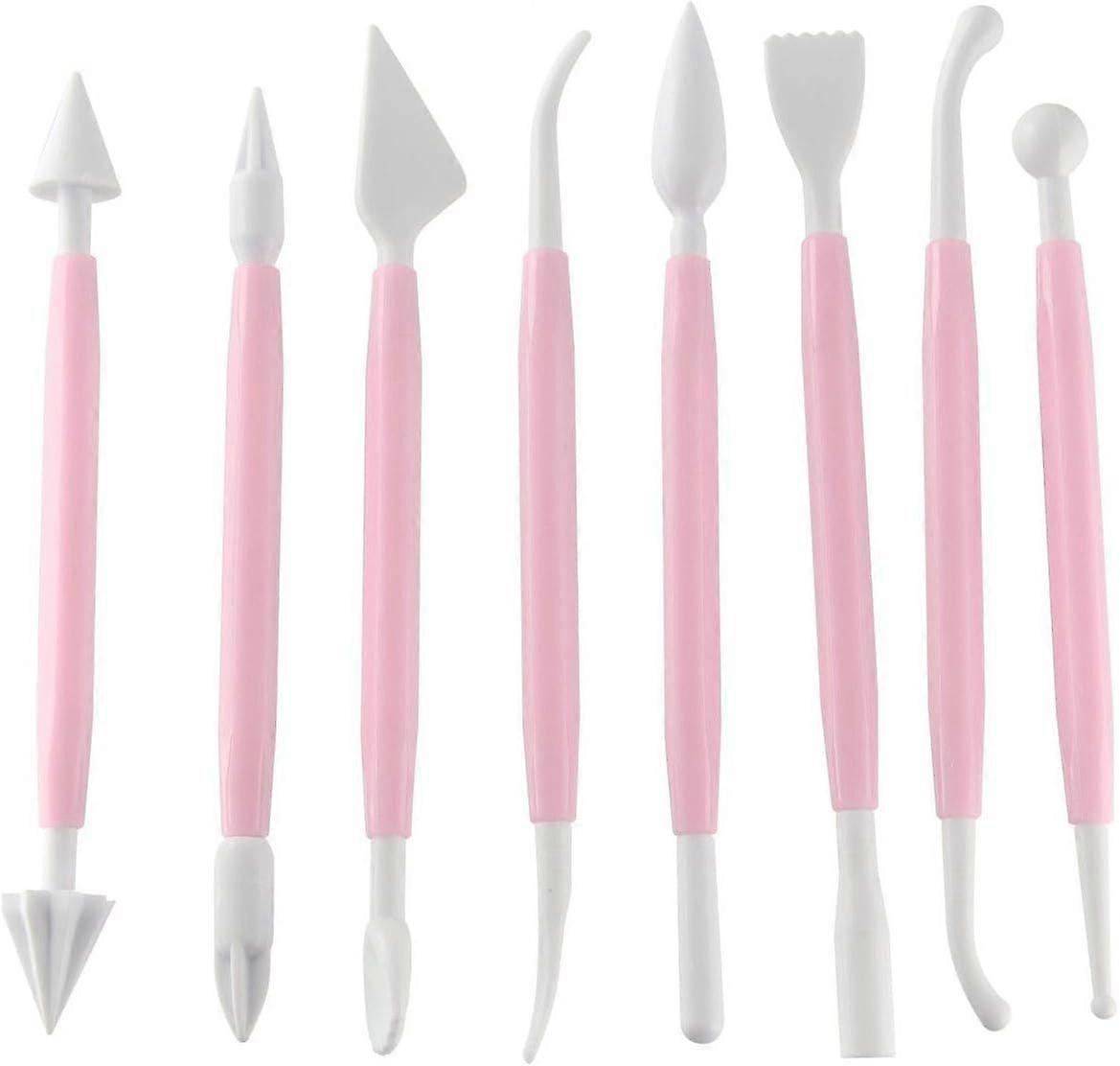 Sugar Paste Decorating Set, Baking Utensils, Sugar Paste Utensil, Plastic, Pink, White, 16 cm