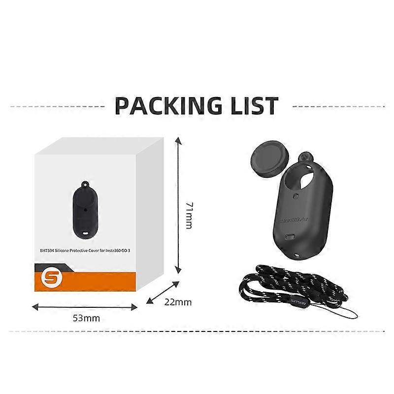  for GO3 Silicone Case Thumb Camera Lens Cap, Black