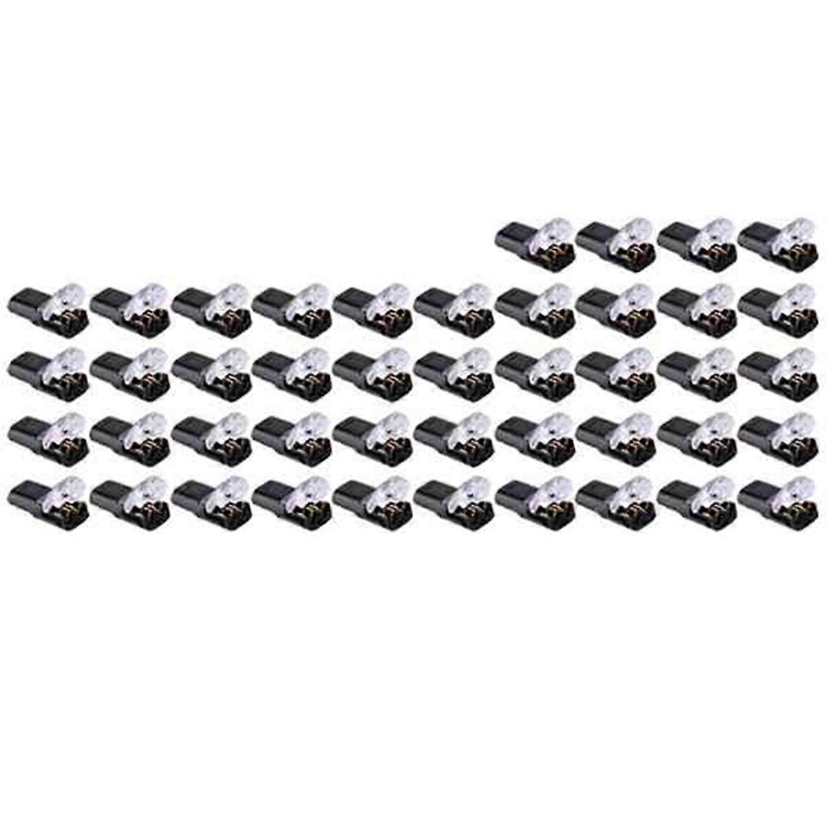 44Pcs Double-Wire Plug-In Connector, Pluggable LED Wire Connectors