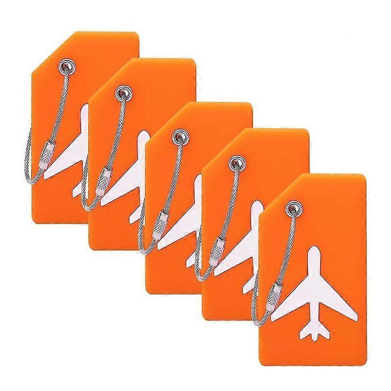Lebanghui 5 Pcs Silicone Luggage Tag With Name Id Card Perfect To Quickly Spot Luggage Suitcase