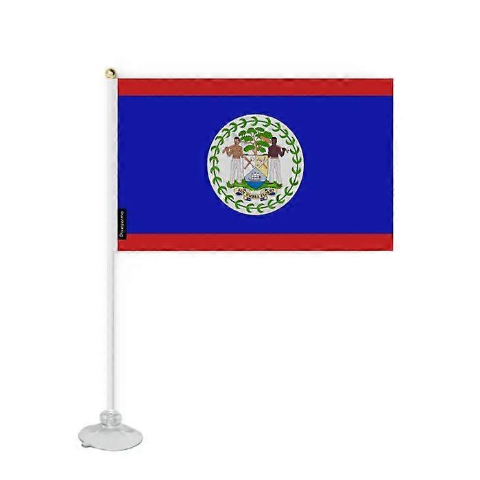 Flag - Belize - Mini Suction Cup Flag - 20 x 30 cm - Polyester - Double-Sided Print