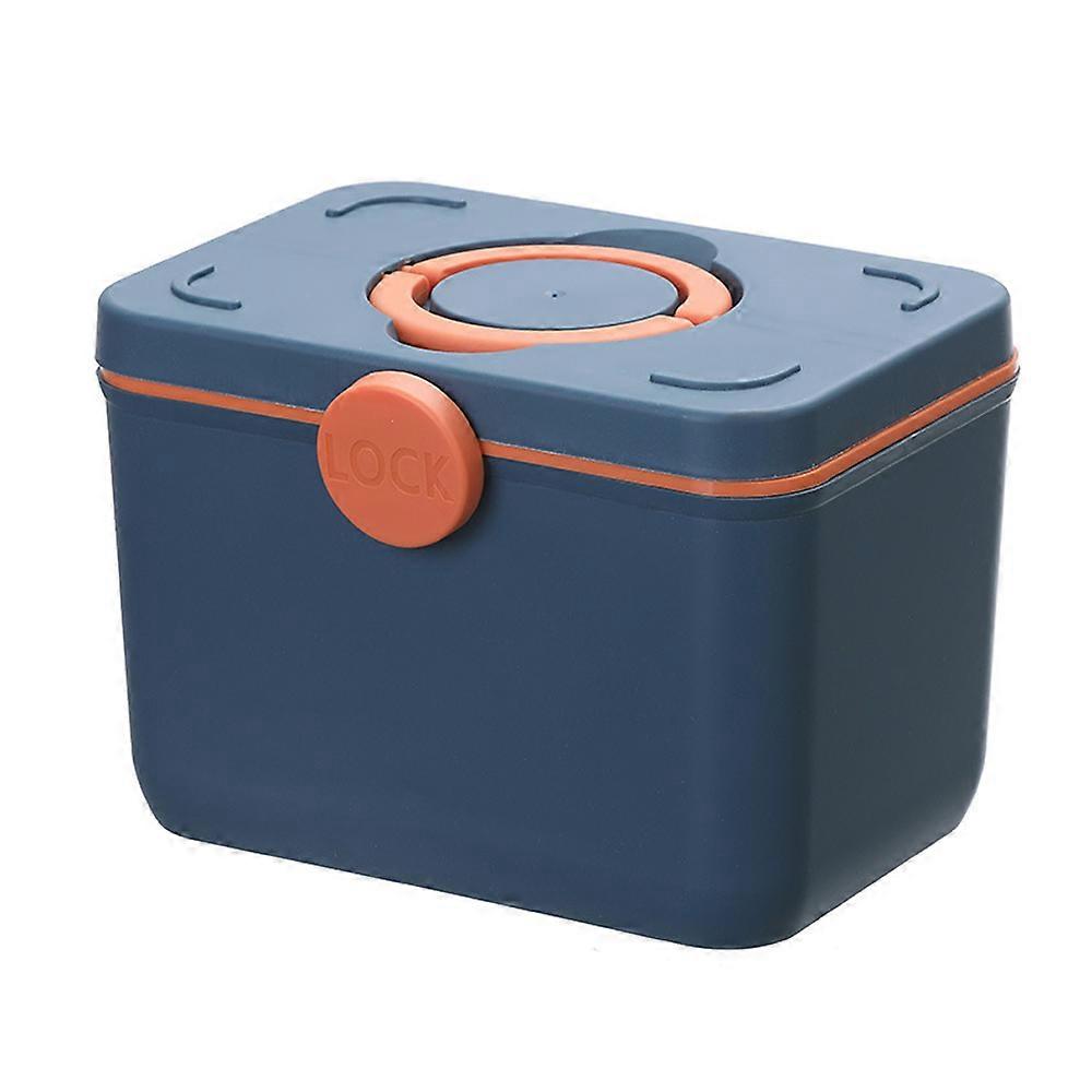 First Aid Kit Double-Layer Portable Cosmetic Box With Removable Tray And Handle