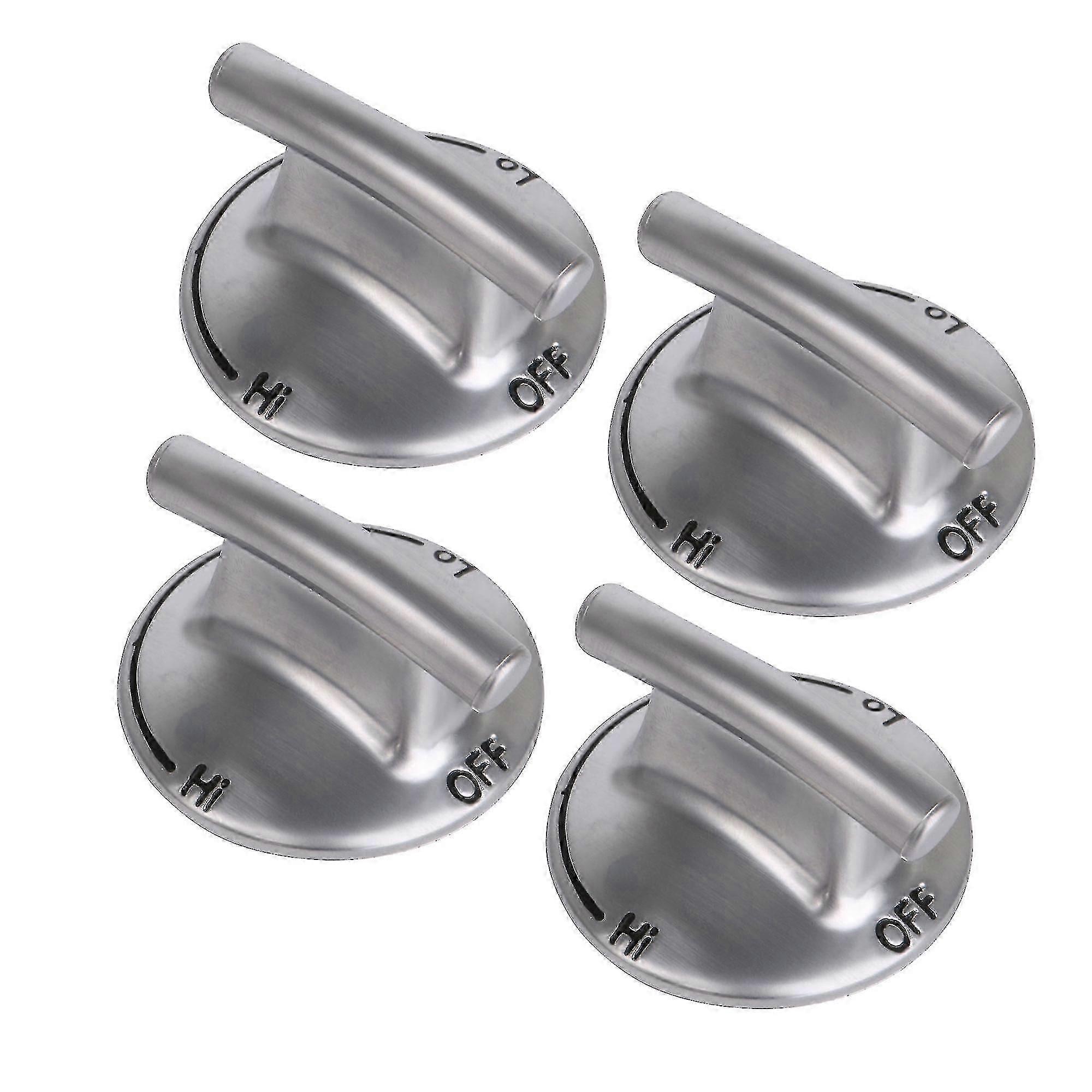 4Pcs 74007733 Burner Control Knob Chrome Plated Replacement for Maytag