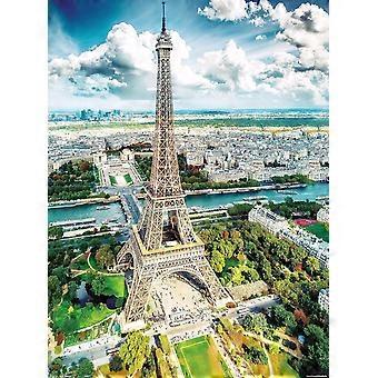Quebra-cabeças 1000 Peças - HenryDo - Fotografia Aérea - Torre Eiffel, Paris Lindo quebra-cabeça de madeira