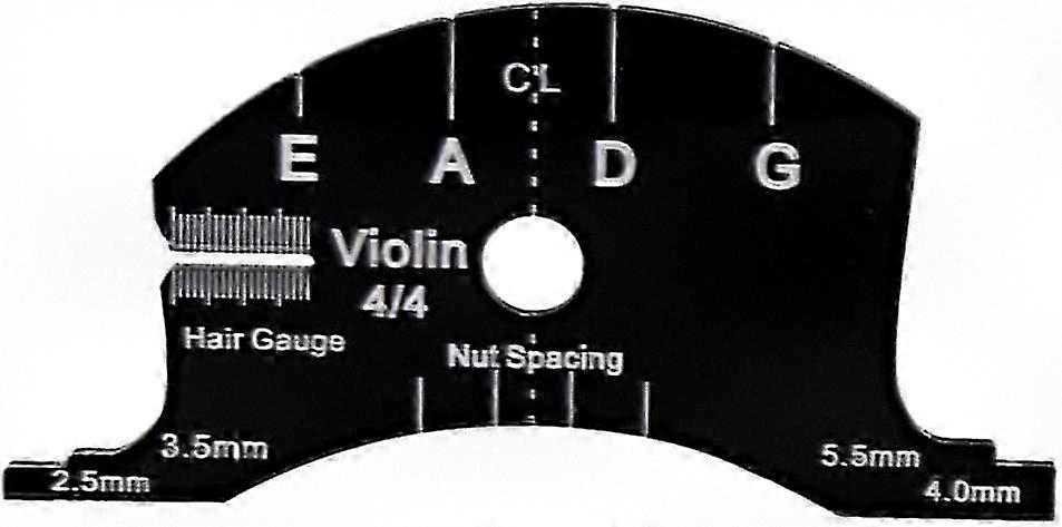 4/4 Violin Bridge Replacement Tool, Carbon Fiber Black Multifunctional Template Scraper for Fingerboard Repair (1pc)