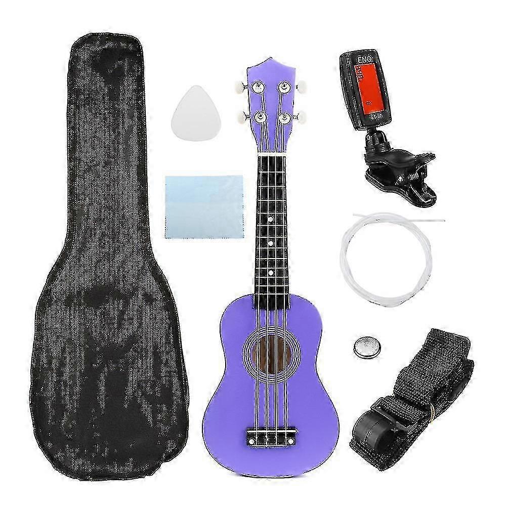 ukulele combo 21 ukulele black soprano 4 strings uke hawaii bass stringed musical instrument set kits+tuner+string+strap+bag