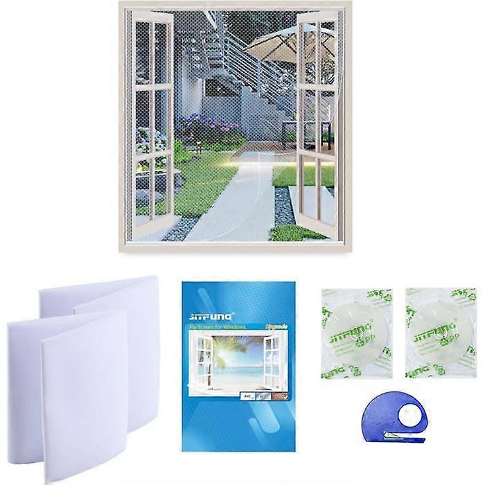 TRAHOO-Mosquito Net Window, Cuttable to Size 130 * 155cm, The Fine Mesh Net Can Block Insects without P[J126]