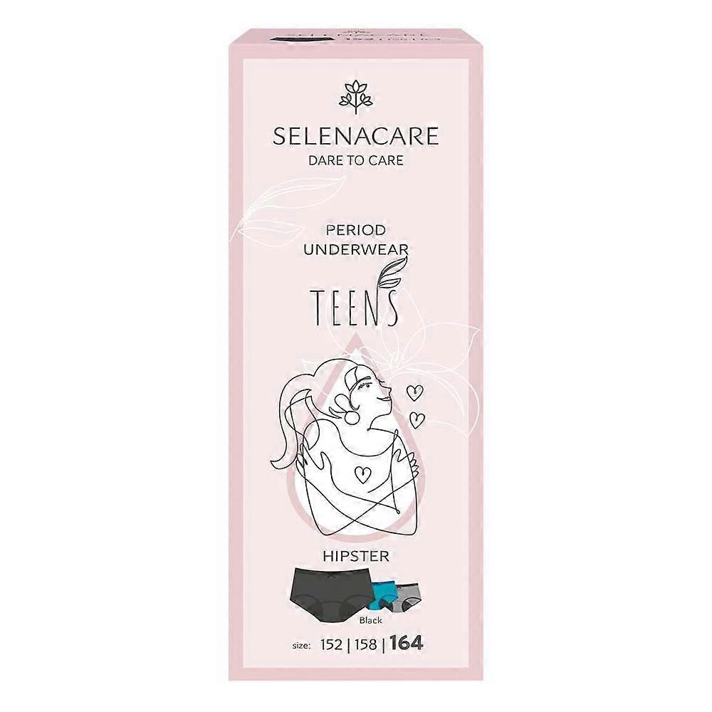Selenacare TEENS period panties Hipster Black Size 164
