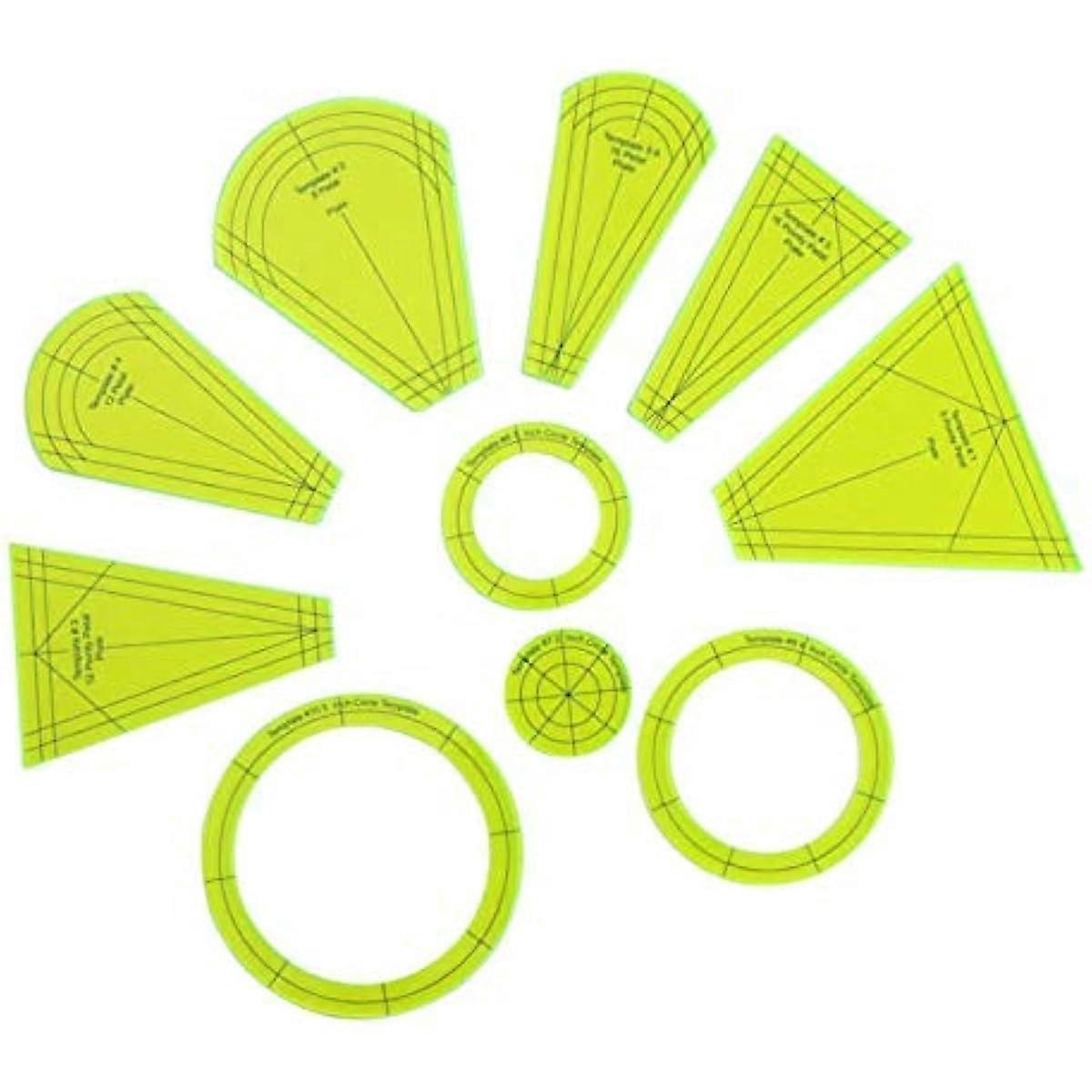 Quilting Templates Ruler Set Patchwork Templates Quilt Cutting Tool Patchwork Ruler For Clothing Design