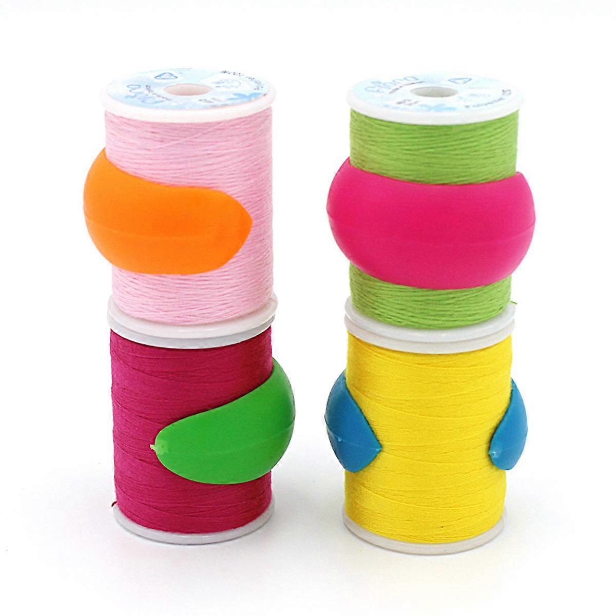 Silicone Thread Spool Huggers Durable Bobbin Holders for Sewing Machines to Organize and Prevent Thread Tails from Unraveling Flexible Reusable
