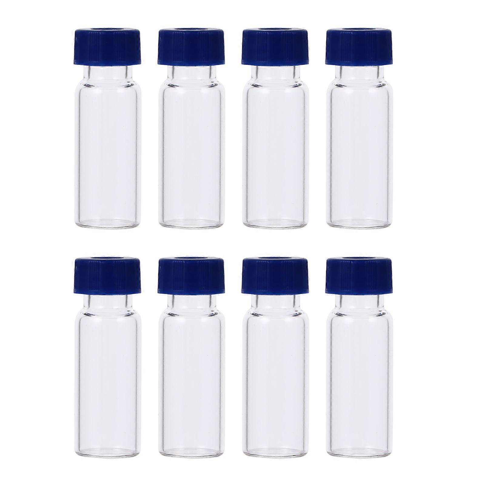 100pcs Transparent Glass Sampling Vials with Screw Caps for Lab Testing, Chemical Storage, and Chromatography Use – Leak Resistant Design for