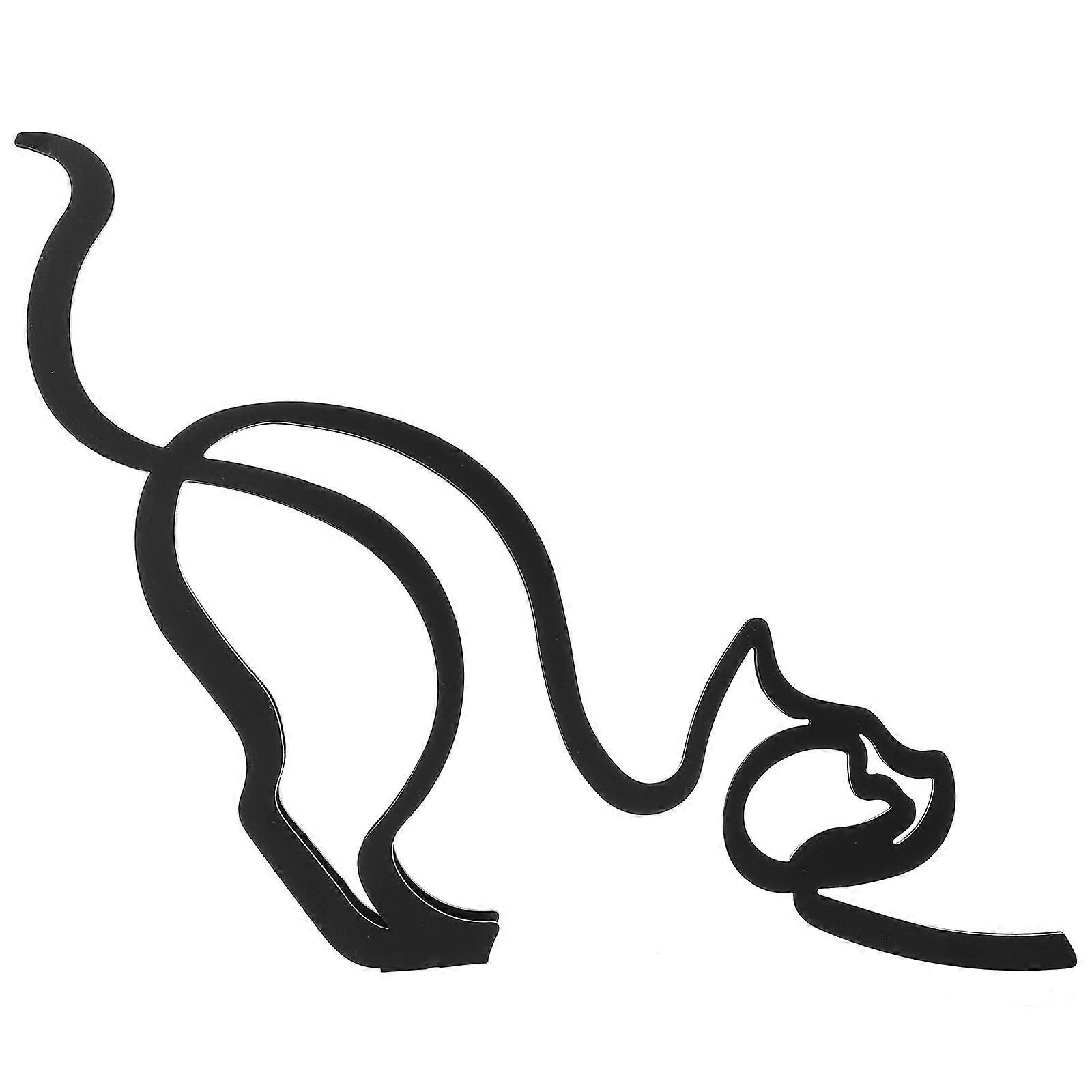 Artistic Animal Model Decor Minimalist Pet Adornment Abstract Iron Animal Craft