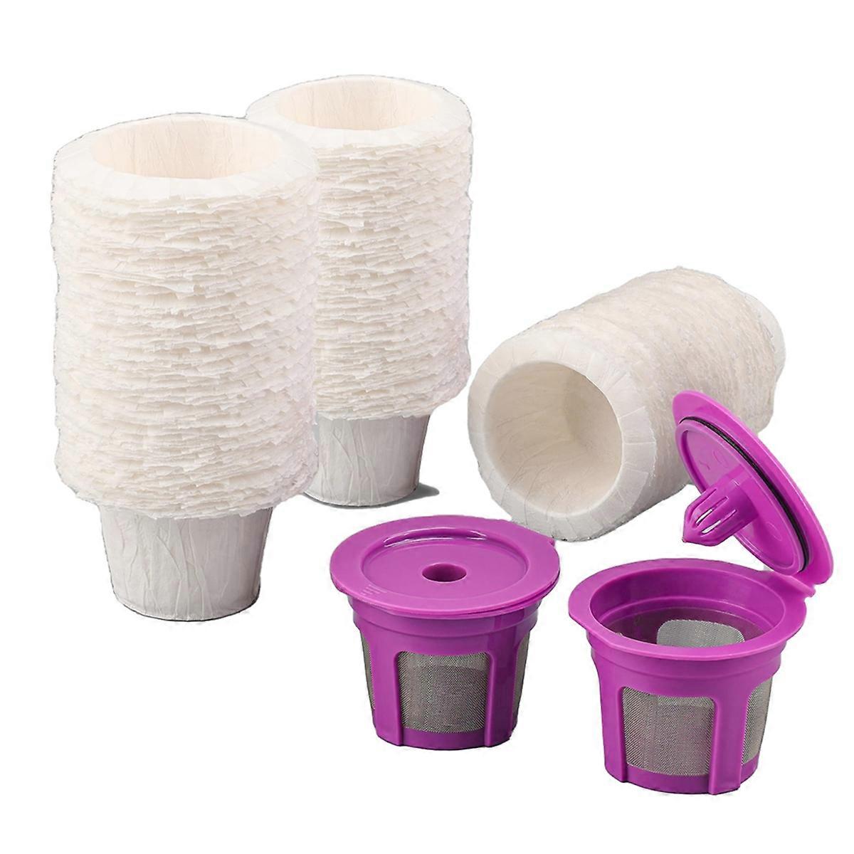 Paper Filter 300 Count with 2Pcs K Cup for Coffee Maker 2.0