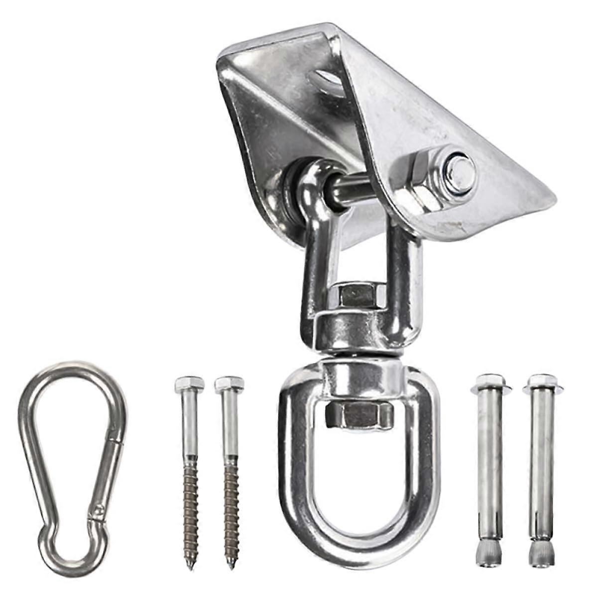 Wall Hooks Rotating Fixed Hook, Wall Mount Swing Accessory, One Set, Ceiling Hook For Hammock Swing Kit, Silver