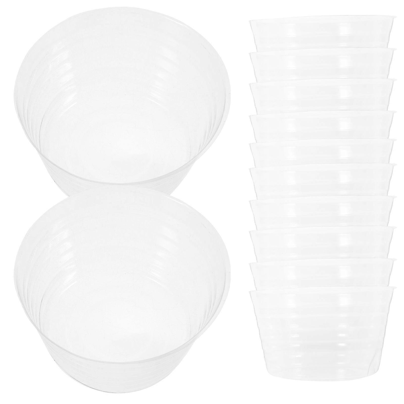 12 Pack Plastic Flower Pot Saucers – Durable Plant Pot Trays to Prevent Spills and Keep Floors Clean