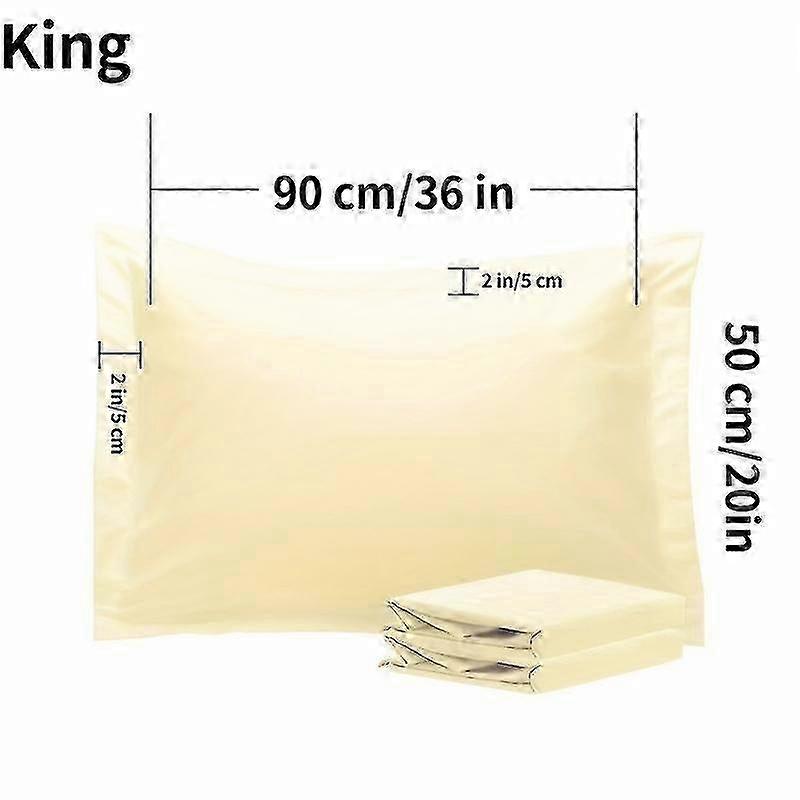 2pcs Soft Brushed Microfiber Pillowcase, Colorful Cozy Cover with Envelope Closure 50x90cm