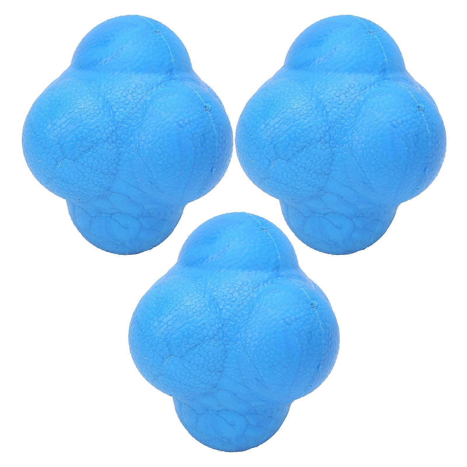 Hex Bounce Reaction Ball TPR Coordination Reflex Exercise (Blue)