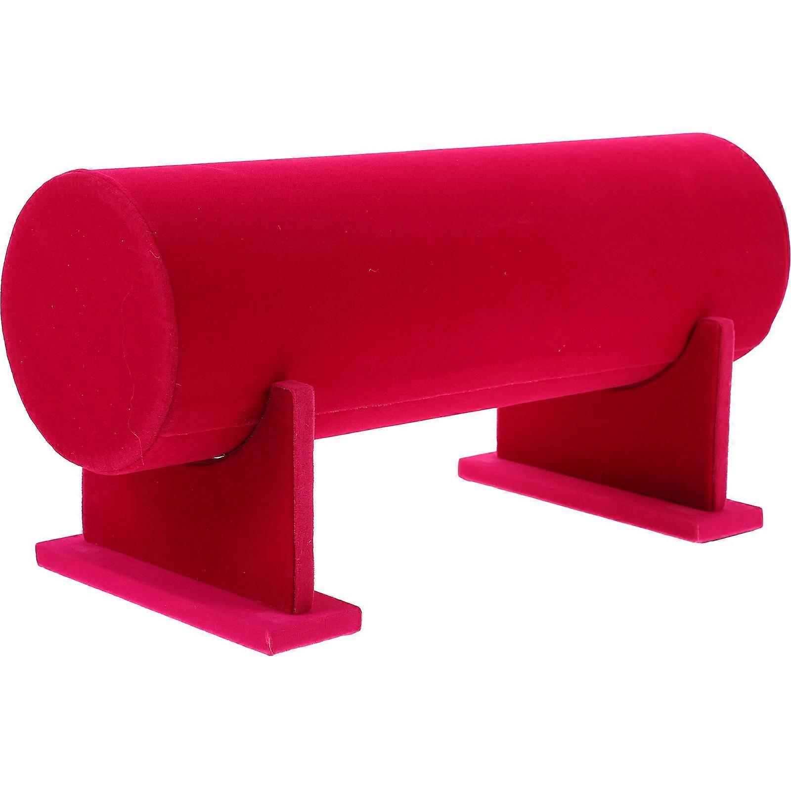Headbands Stand Desktop Headband Holder Organizer Hair Hoop Display Stand For Home Storage Red 35.50X11.00X11.00CM Stable Structure 1Pack
