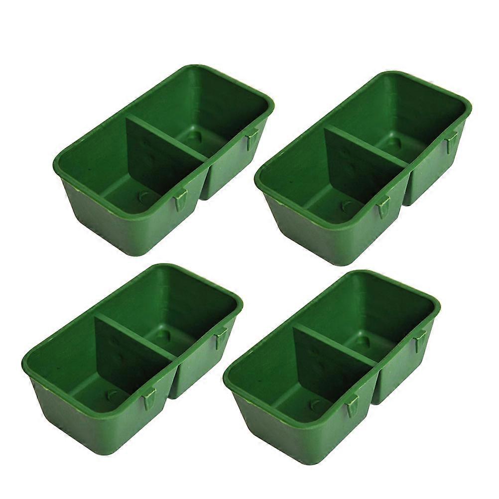 Birds Feeding Groove Bowl For Bird Enthusiasts 10x35x35cm Prevent Food Contamination 15Pcs