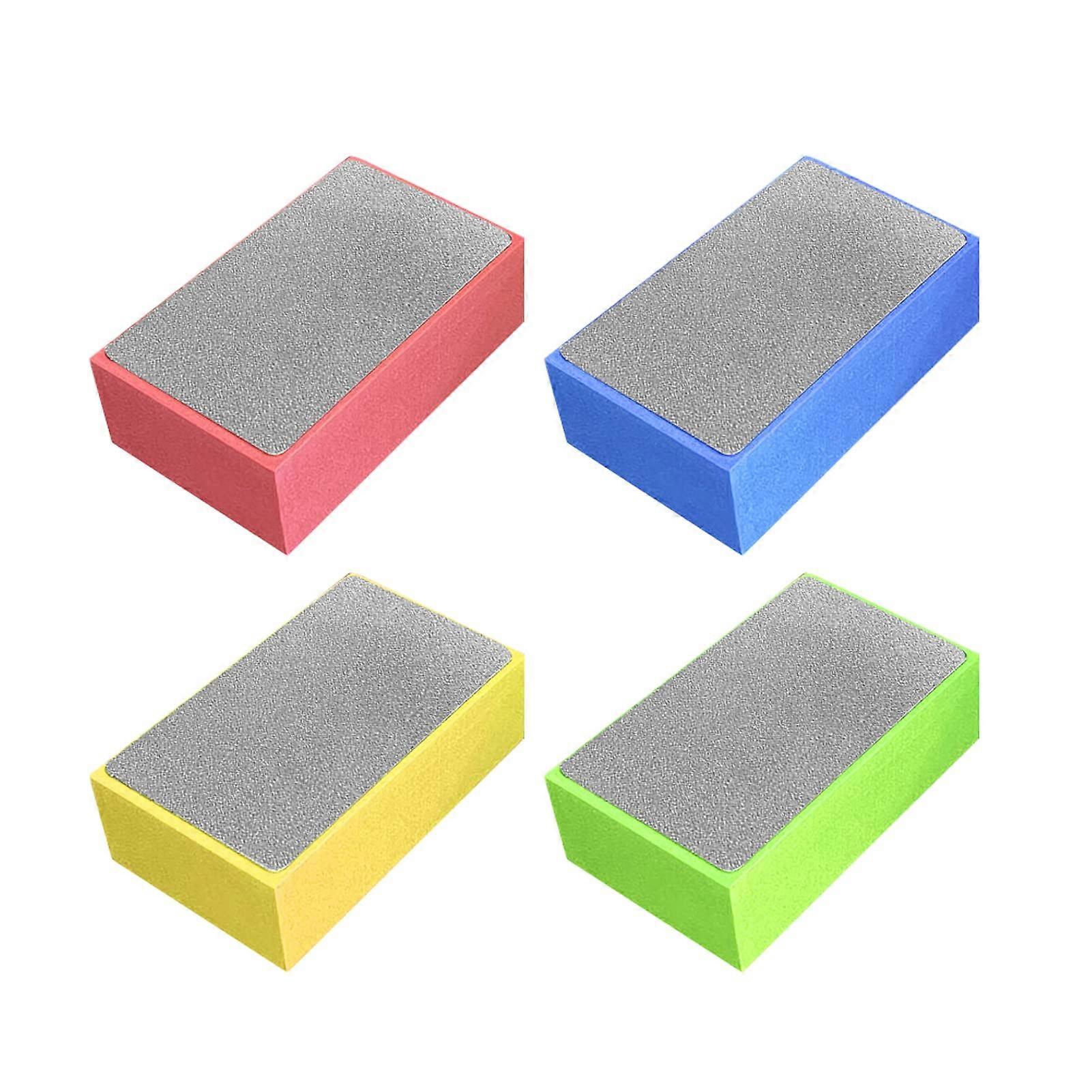 Diamond Hand Polishing Pads, Grinding Block Set for Concrete, Glass, Stone, 4 Pcs