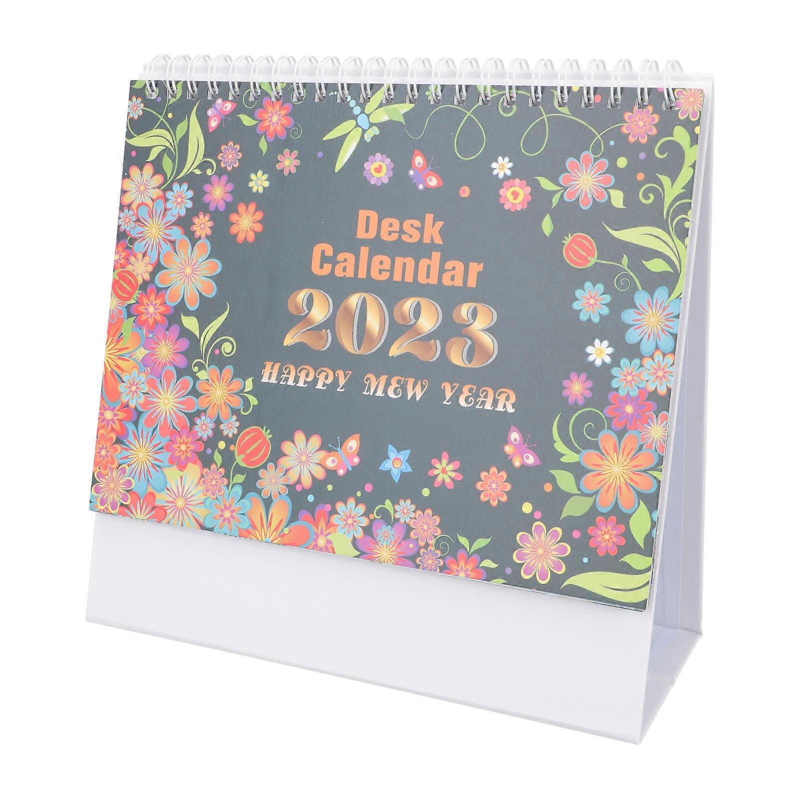 Standing Desk Calendar Simple Style Classic Design For Teachers Students 21x20.5cm Paper 1Set