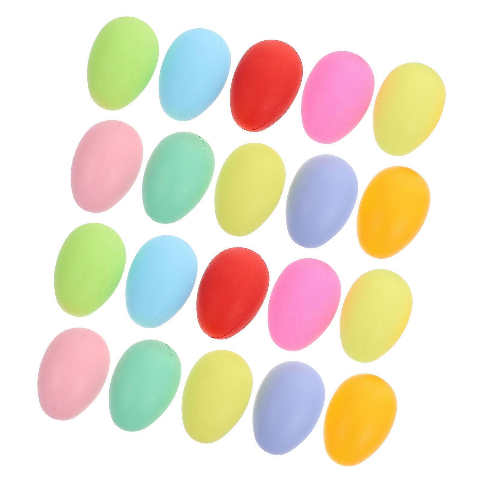 Blank White Plastic Eggs Artificial Eggs Graffiti For Easter Party Decoration 6X4X4CM 50Pcs